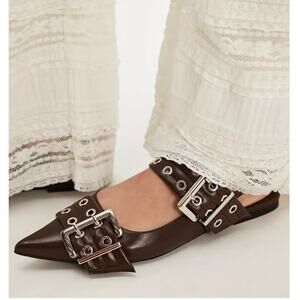 NEW Jeffrey Campbell Lilly Buckle Slingback Flats